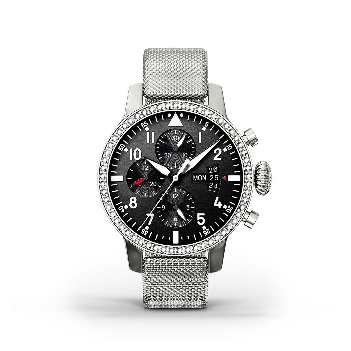 Matte Black Diamond Bezel Electric Watch - Image 2